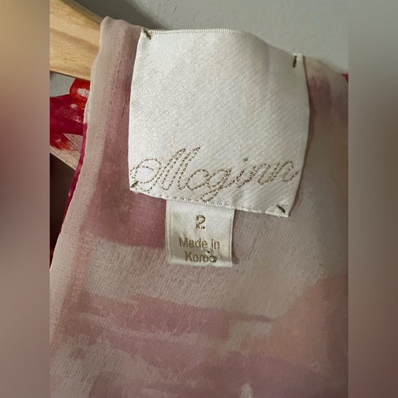 Mcginn Anthropologie Womens Chiffon Sleeveless High Neck Tie Blouse Top Size 2 - Picture 7 of 7